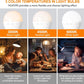 1/2pc 3-Color USB Rechargeable Smart LED Bulb – Dimmable, Cordless, Battery Operated, E27 Base