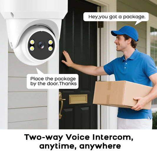 PGST 3MP HD Tuya PTZ WiFi Security Camera – 2-Way Audio, Night Vision, Humanoid Tracking, Waterproof