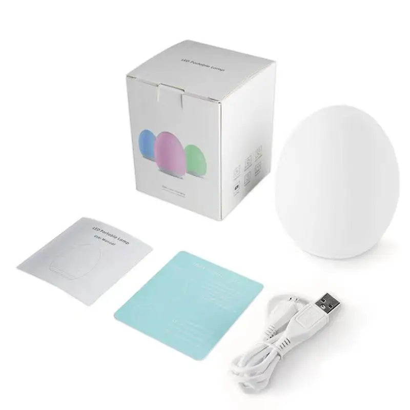7-Color Changing Night Light – RGB Touch, Remote Control, Dimmable, USB Rechargeable, Portable Bedside Table Lamp