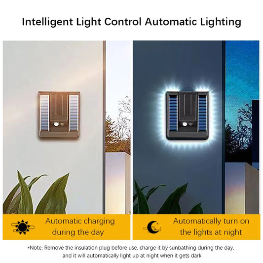 Solar Wall Light – 120° Foldable Head, Remote Control, Infrared Sensor, 3 Lighting Modes, IP65 Waterproof