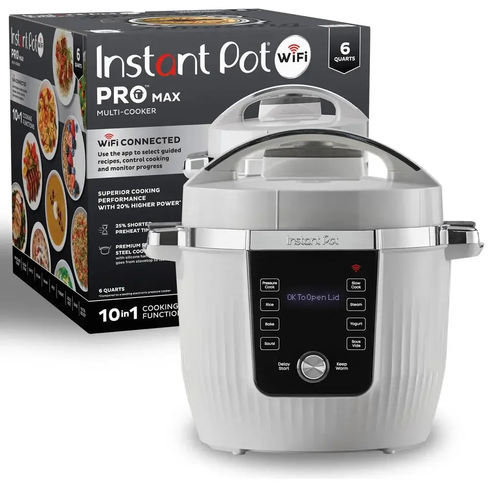 10-in-1 Wi-Fi Smart Pressure Cooker – Slow Cooker, Rice Steamer, Sauté, Yogurt, Sous Vide, and More with NutriBoost Technology