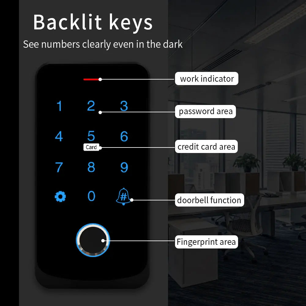 Waterproof Bluetooth Tuya Fingerprint Access Controller – Standalone RFID & Touch Keypad Door Opener