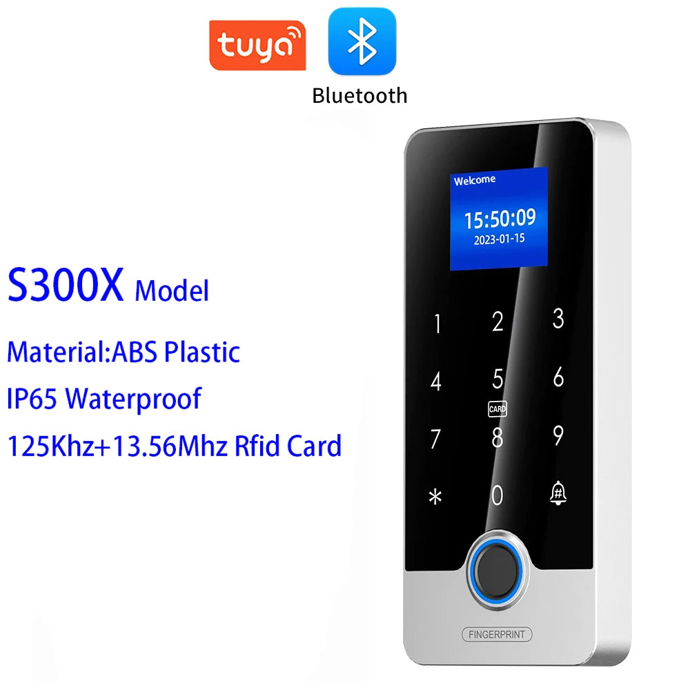 Waterproof Bluetooth Tuya Fingerprint Access Controller – Standalone RFID & Touch Keypad Door Opener