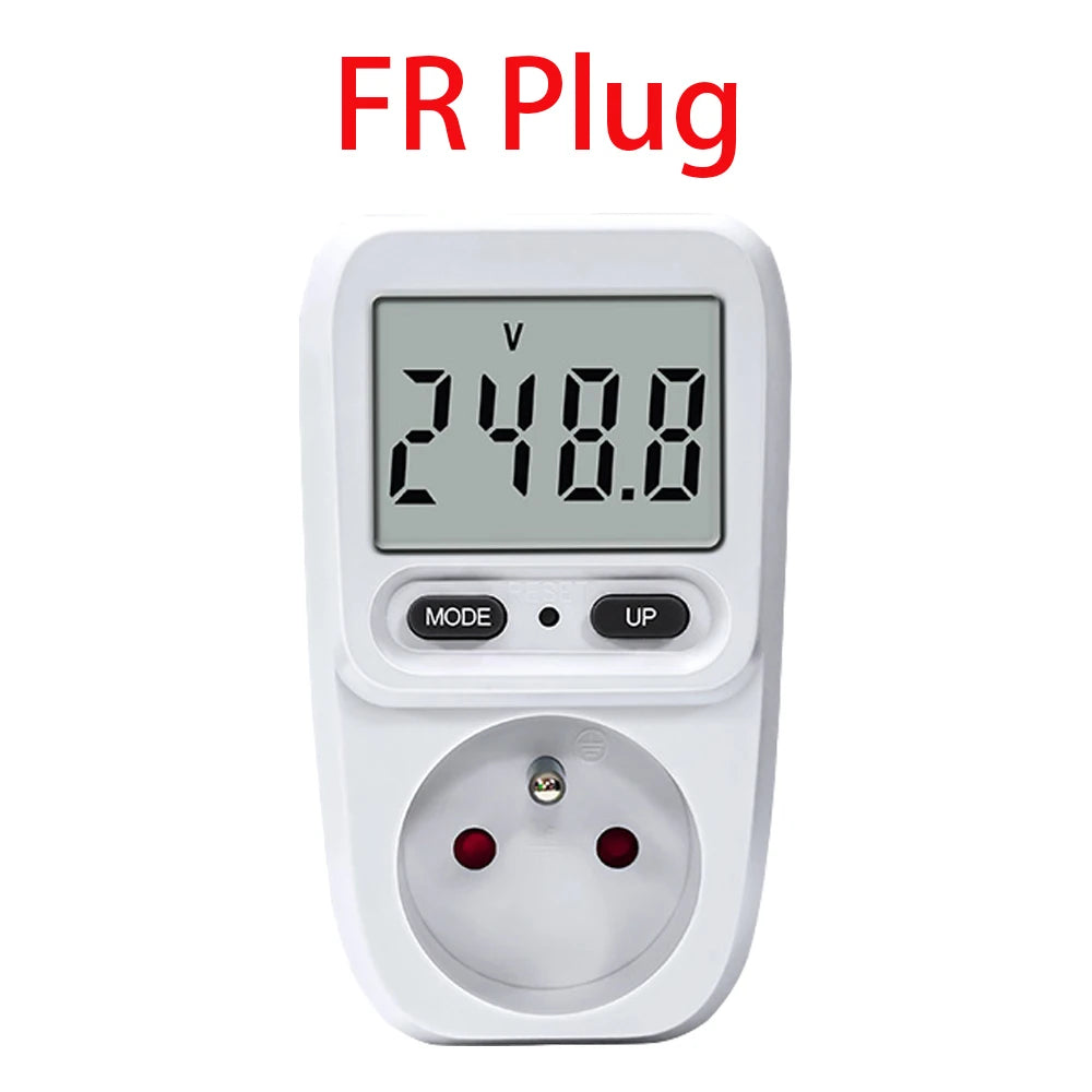 Smart Power Meter Wattmeter – Electric Energy Consumption Analyzer, Current Measuring Socket, Electricity Fees Monitor