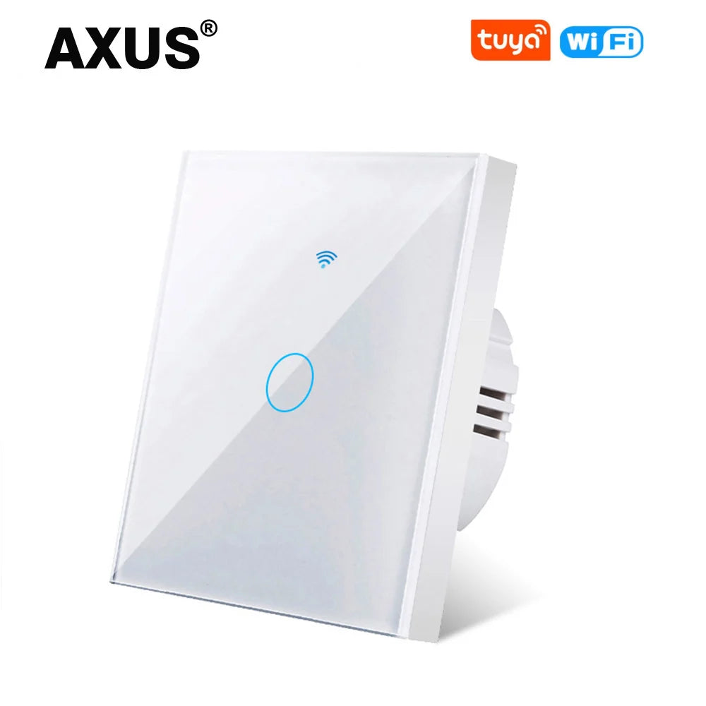 AXUS EU WiFi Smart Light Switch – Touch, RF433, No Neutral Wire, Tuya App, Alexa & Google Home