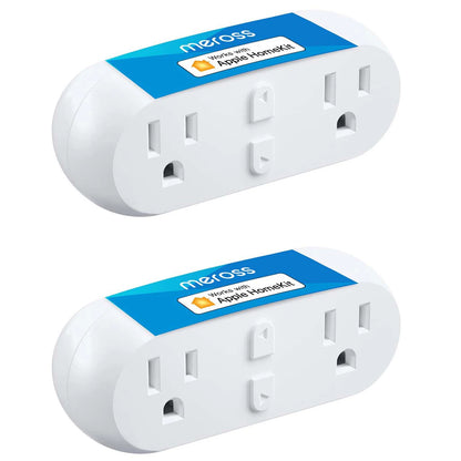 Meross HomeKit 2-in-1 WiFi Dual Smart Plug – Remote & Voice Control, Works with Alexa, Google Home & SmartThings