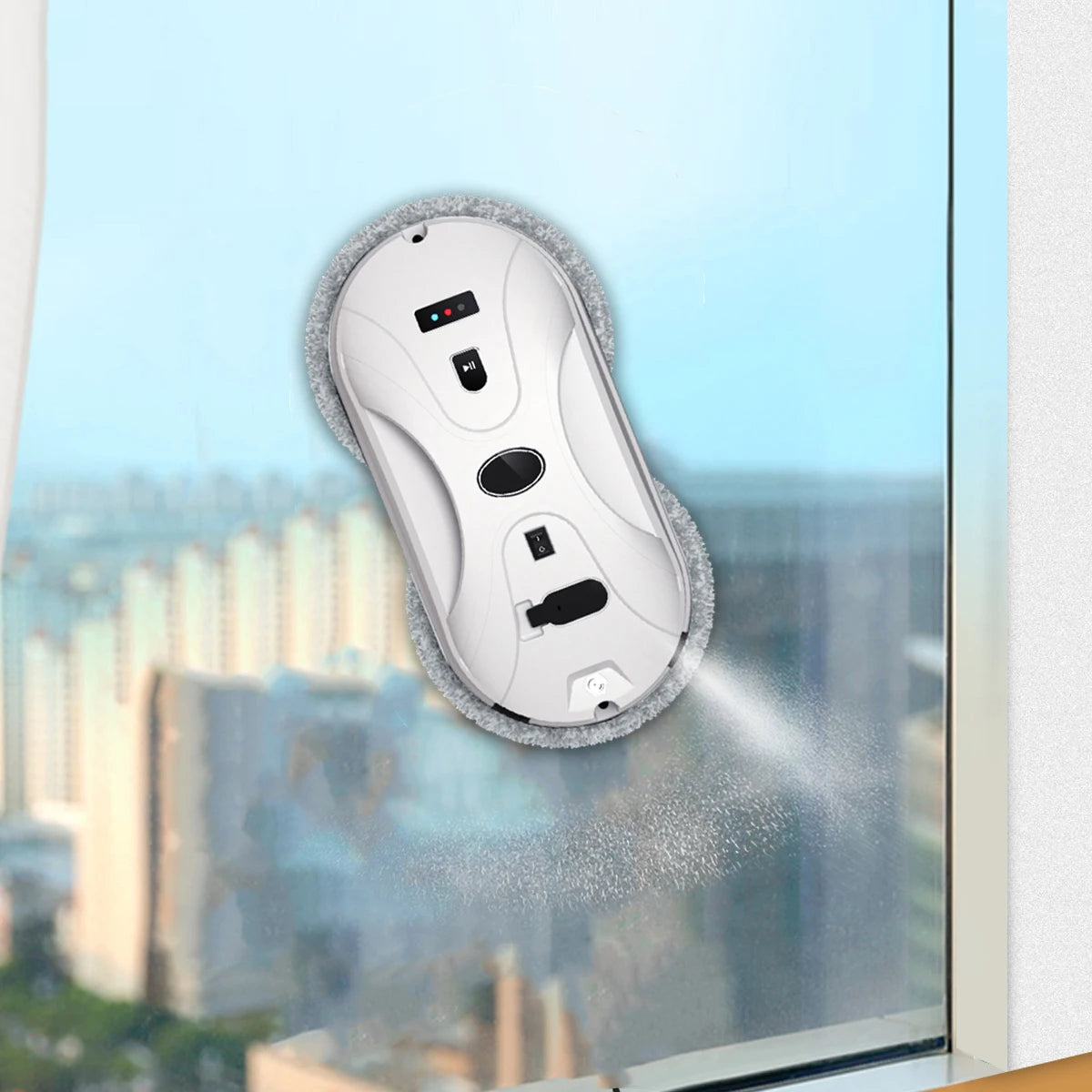 Robotic Window Cleaner – Dual Sprayer, High Suction, Remote Control, Anti-Falling Electric Glass Wiper