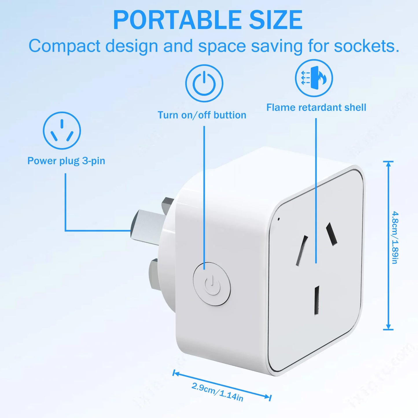 AU Smart WiFi Plug & Socket – Voice Control, Energy Monitor, Remote & Timer