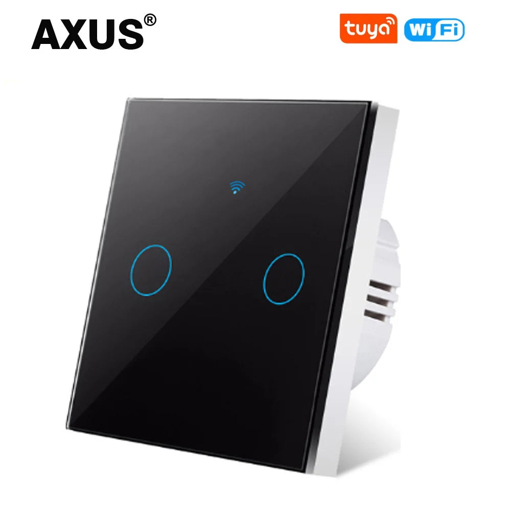 AXUS EU WiFi Smart Light Switch – Touch, RF433, No Neutral Wire, Tuya App, Alexa & Google Home