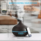 Wood Grain 550ml Ultrasonic Essential Oil Diffuser – Remote Control, 7-Color LED, 6 Preloaded Oils