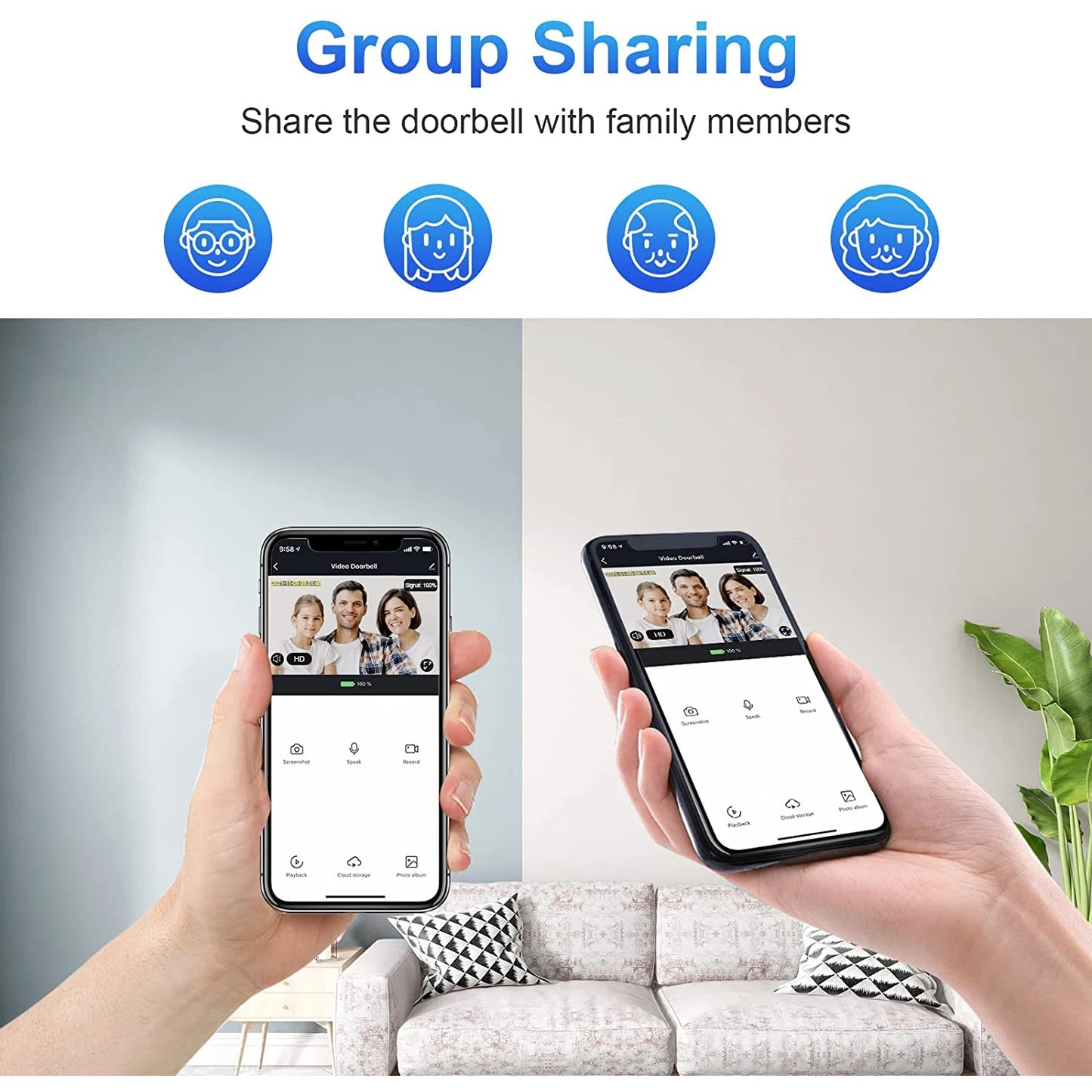 1080P Wireless Video Doorbell Camera – WiFi, Tuya Smart Home, Motion Detect & Night Vision