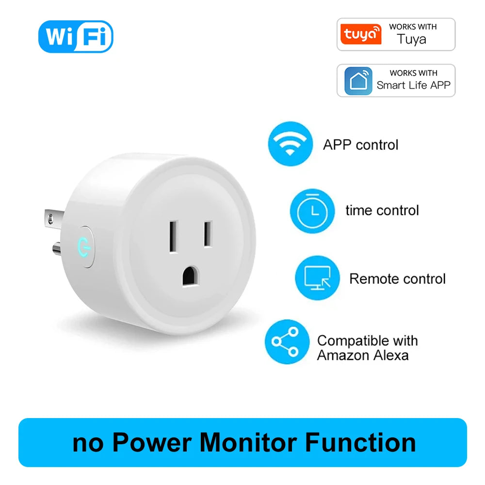 Tuya 16A Smart Plug – Zigbee & WiFi, Energy Monitor, Timer, Works with Alexa & Google Home