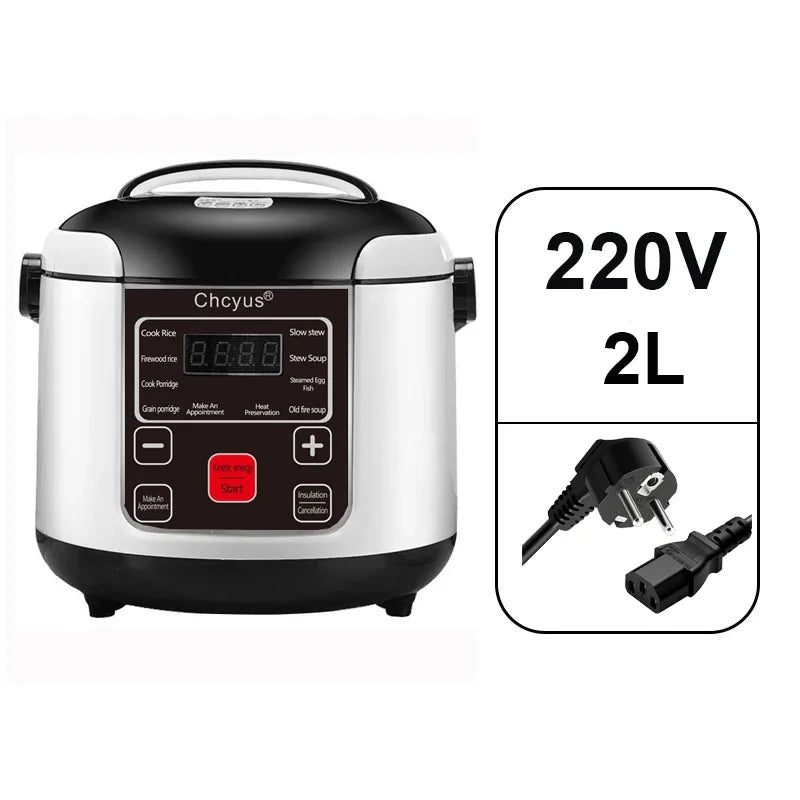 2L Smart Electric Rice Cooker – Intelligent Automatic Multicooker with Keep-Warm Function